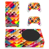 skin sticker decals geometry patterns cover for xbox series s console and 2 controllers pvc skin stickers game accessories
