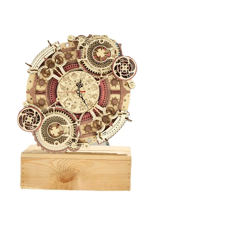 

DIY Handmade 3D 3D Puzzle Model Clock Wooden Adult Calendar Assembly