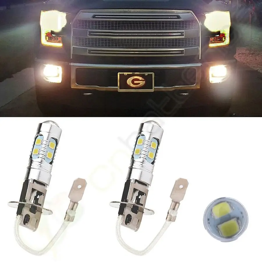 2X Ультра новая H3 60WHigh Power светодиодный ная противотумансветильник Лампа 6000k 10SMD лампа новая H1