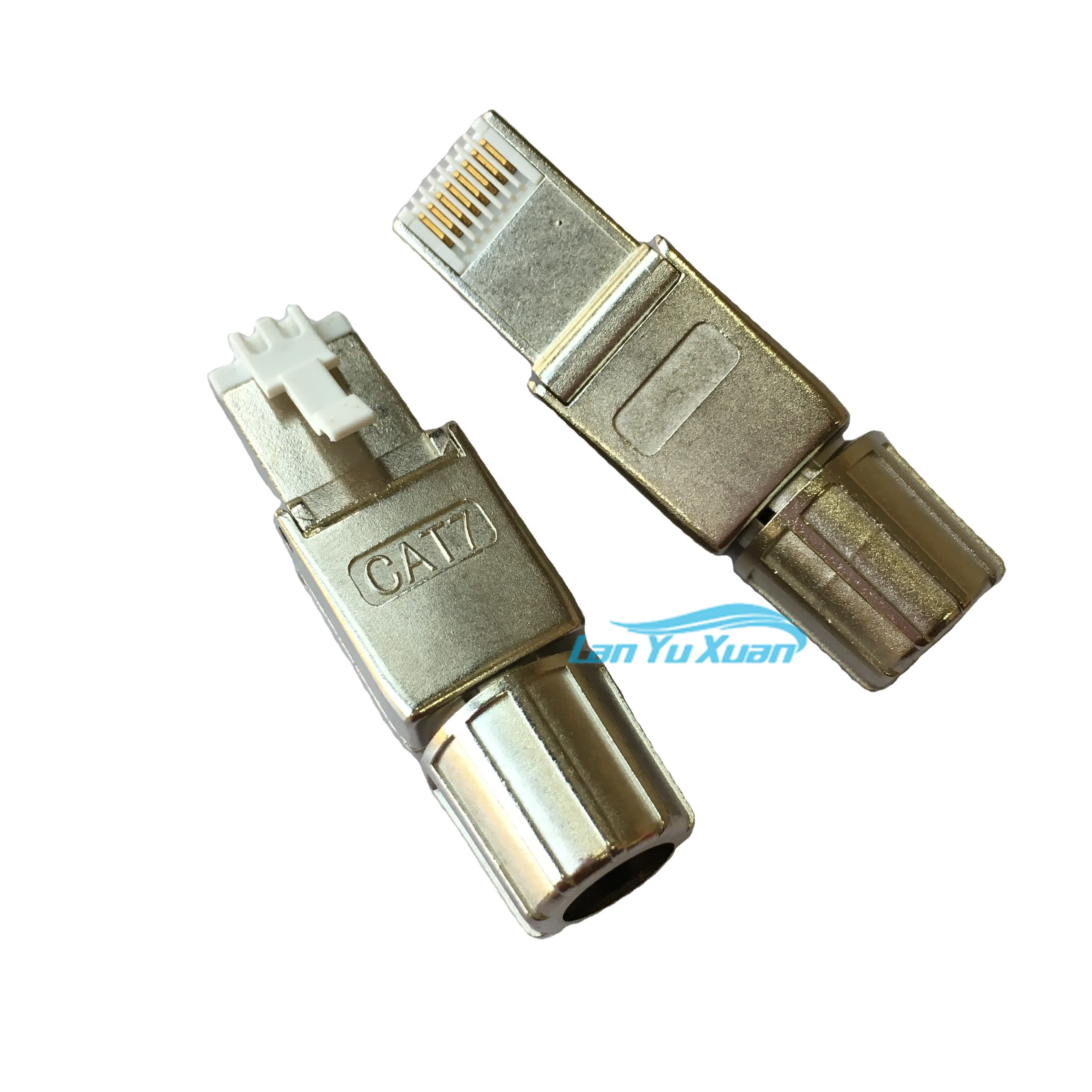 

LAN Cable Tool-Free Assembly RJ-45 Cat 7 Connector Modular Plug, STP Cat7 Metals Shielding