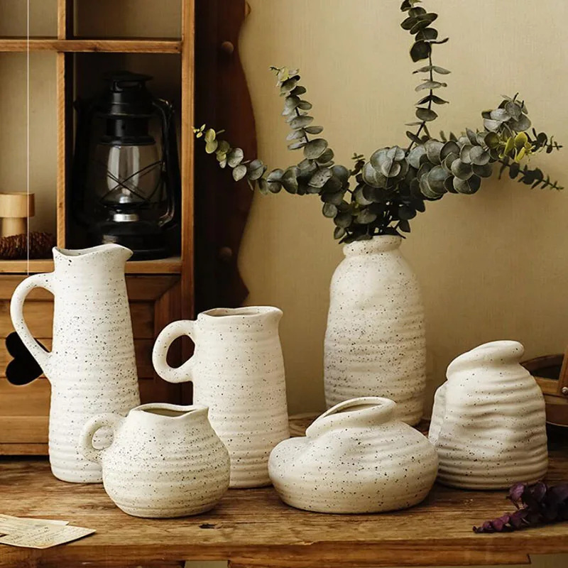 

Ceramics Vase Retro Vases Home Decor Flower Vase Decoration Flower Pot Room Decor Modern Nordic Decor Living Room Decoration