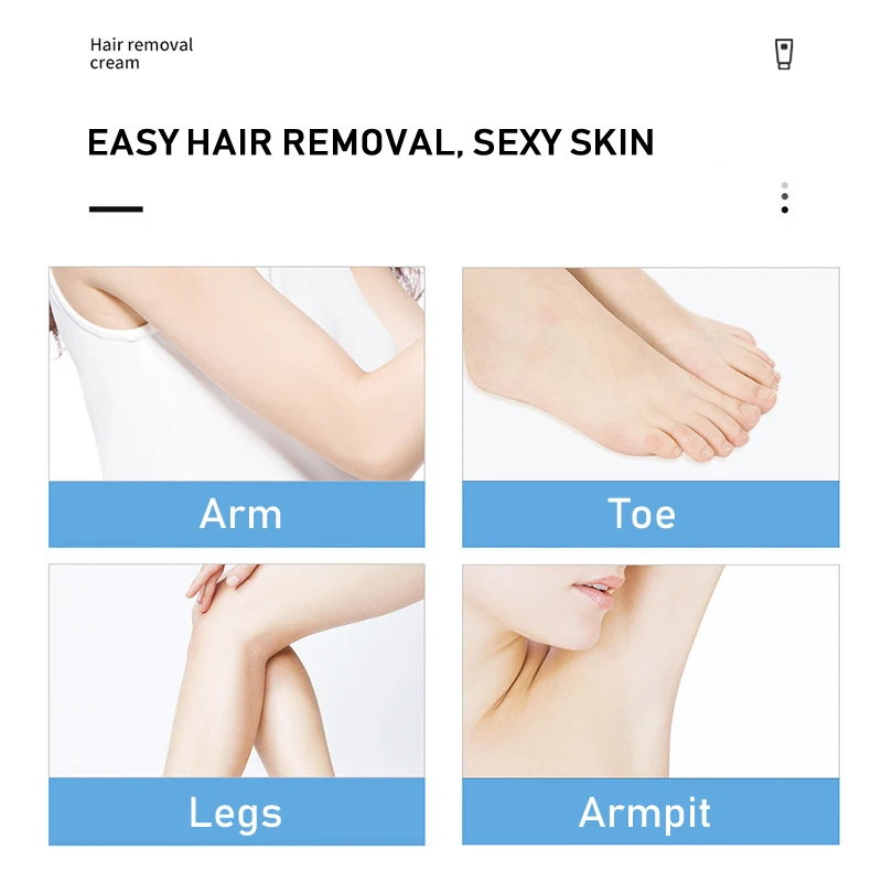 Шелковистый и гладкий крем для удаления волос женщин мужчин мягкое быстрое