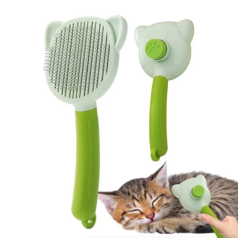 

Cat Hair Brush Cat Brushes For Indoor Cats Shedding Self Cleaning Dog Grooming Brush Cat Comb For Kitten Puppy Massage