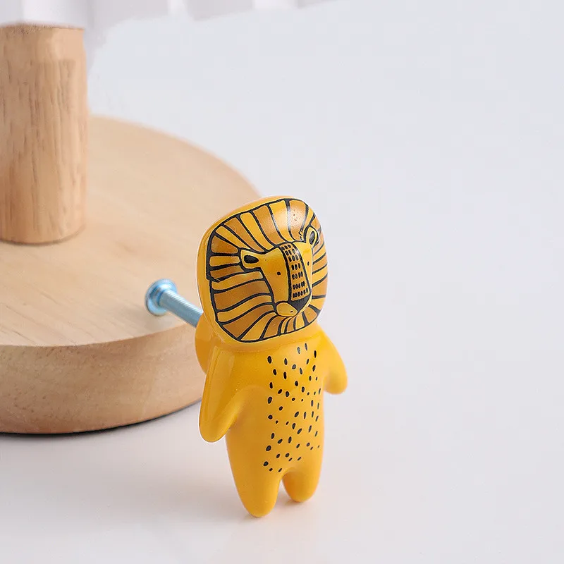 Мультяшная мебель ручки в виде животных ручка ящика для шкафов и ящиков льва