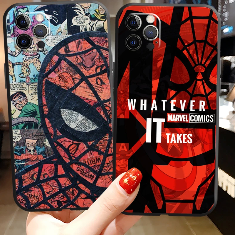 

Marvel Iron Man Phone Cases For iPhone 11 12 Pro MAX 6S 7 8 Plus XS MAX 12 13 Mini X XR SE 2020 Funda Soft TPU Coque Back Cover