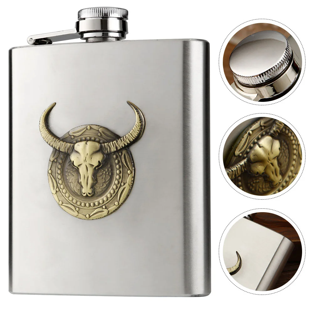 

Men Flask Whiskey Container Flasks Drinking Insulated Stainless Steel Camping Pocket Metal Travel Man Small