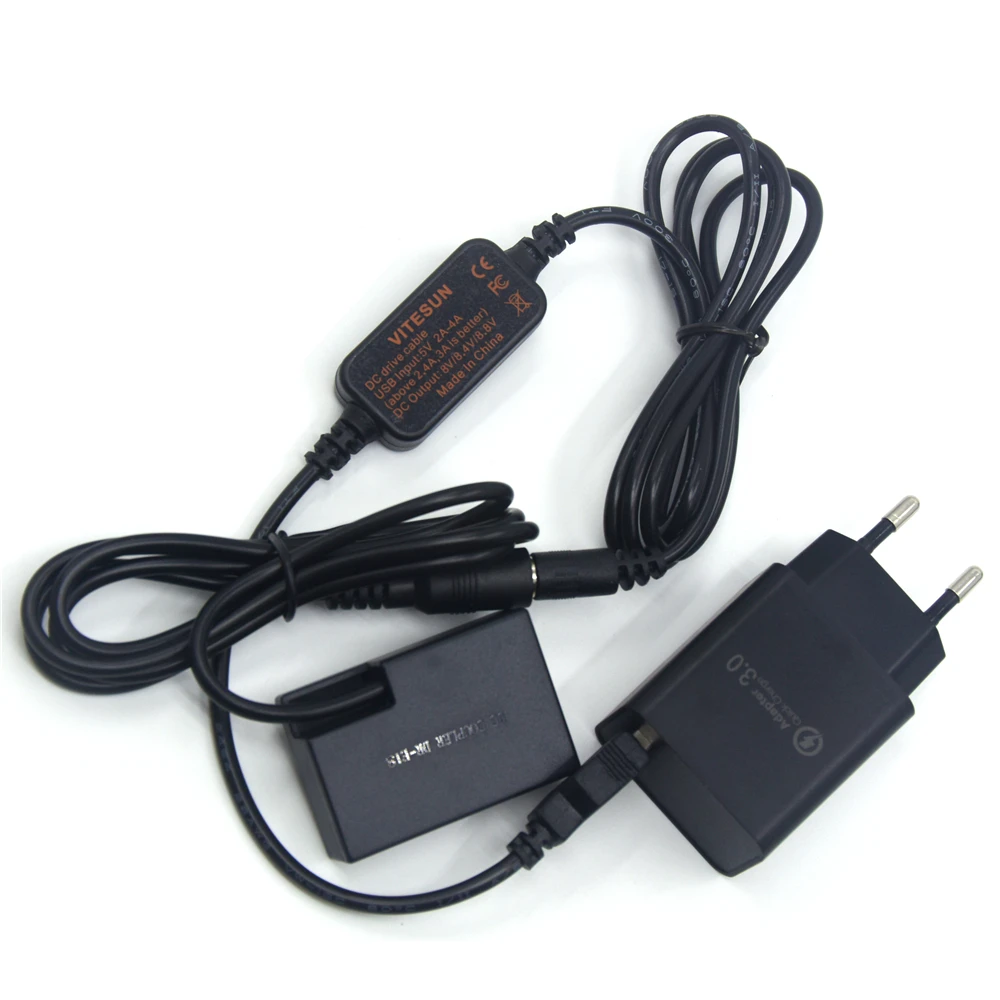 

QC3.0 Charger+USB Cable+DR-E18 DC Coupler LP-E17 Dummy Battery For Canon EOS 750D Kiss X8i T7i T6i 760D T6S 77D 800D 200D Camer