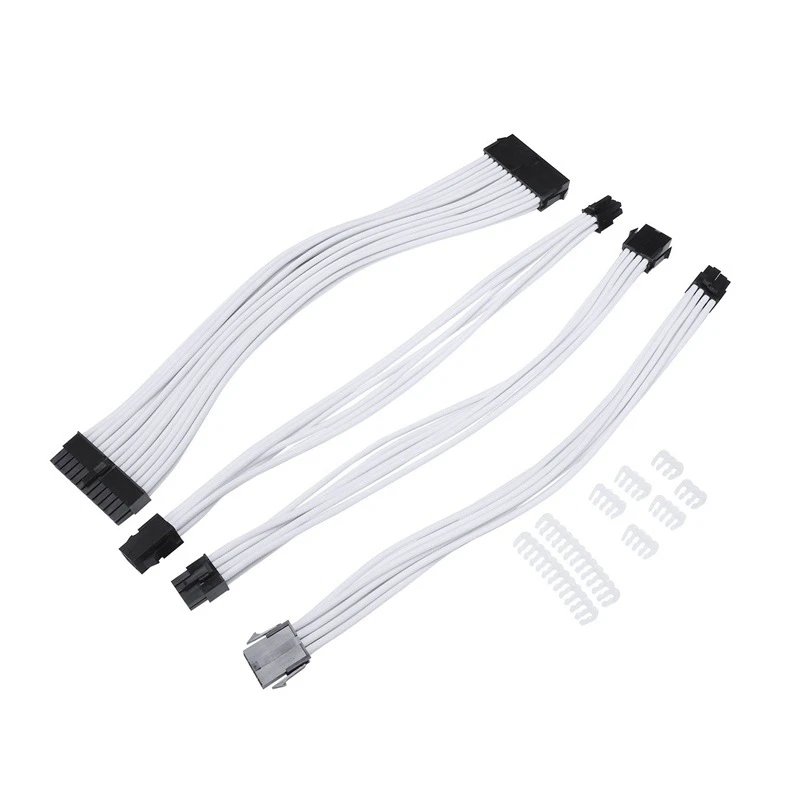 

ATX Computer Case Extension Power Cable Cord Motherboard 24P CPU 8P Graphics Card 6+2Px2 Length 30Cm