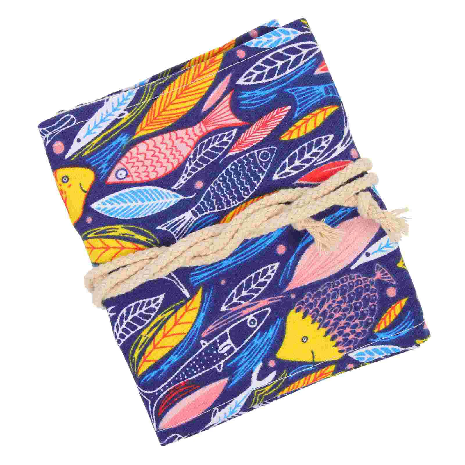 

Canvas Pencil Wrap Case Cartoon Pencil Roll Case Pencil Holder Organizer
