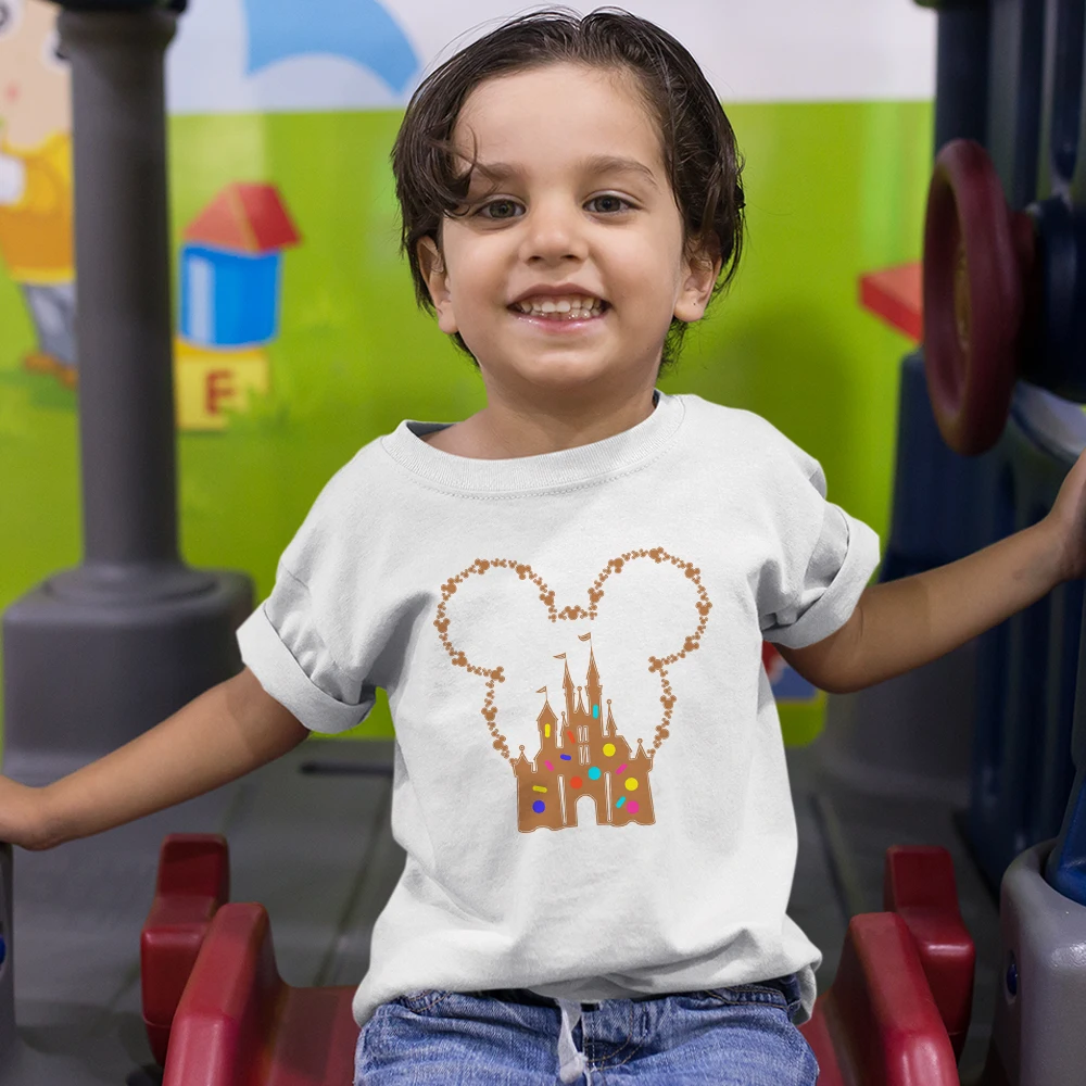 

Disney Minimalist White Kids T-Shirts Outdoor Short Sleeve O Neck Brother Sister Costume 3-12 Years Comfy Child T Shirts Trendy