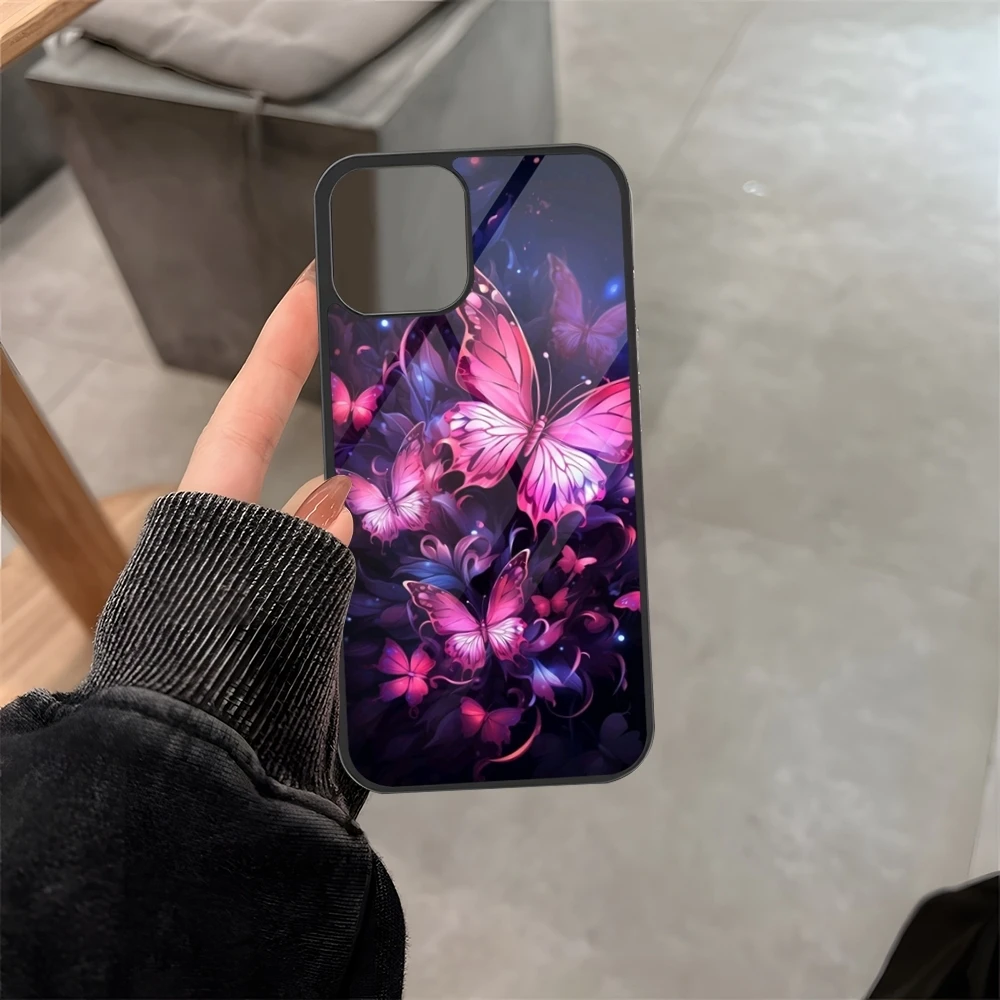 Чехол для телефона Бабочка Samsung S22 S25 S24 S23 S30 S21 S10 S20 ULTRA Note Lite 10 20 Pro Plus PC + ТПУ Coque