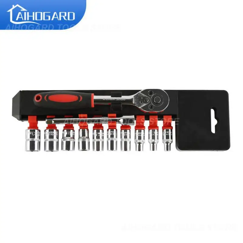 

New 12Pcs 1/4 Activities Ratchet Tools Torque Gears Flexible Wrenches Bike Spanner Tool Dual-purpose Wrench In Stock 4-13mm HWC