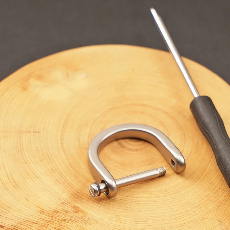 Титановое D-кольцо для ключей U-образное кольцо застежка-подкова автомобильного