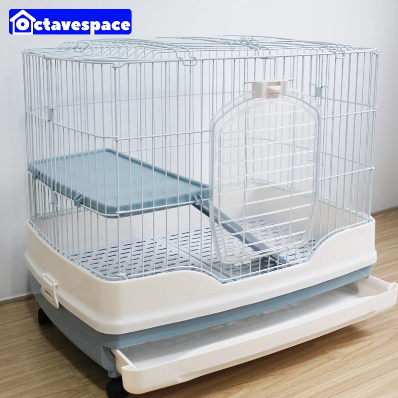 

R51 Rabbit Cage Bunny House Drawer Small Animal Professional Breeding Cage Anti-Spray Urine Guinea Pig Luxury Nest Sleeping Bed