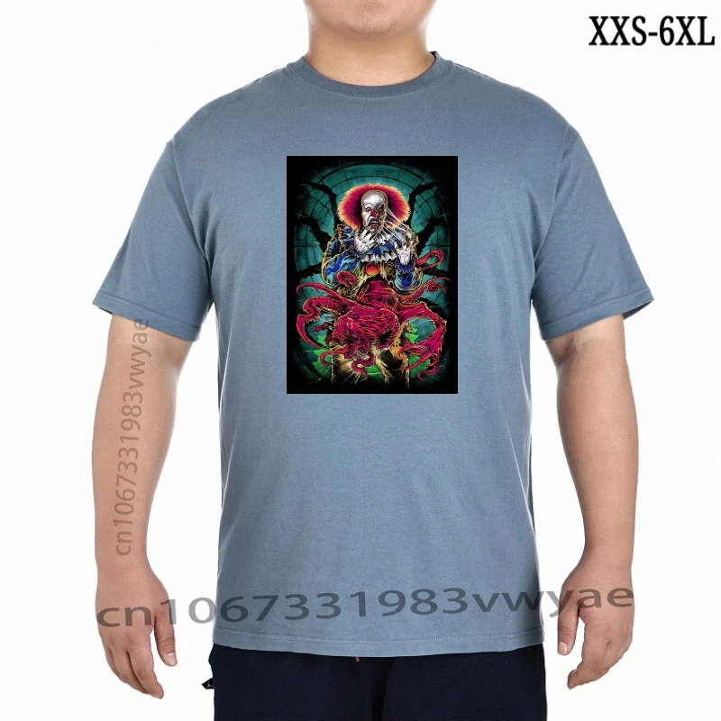 

Футболка клоуна Pennywise Scarry, Мужская Праздничная футболка Stephen King, Мужская футболка