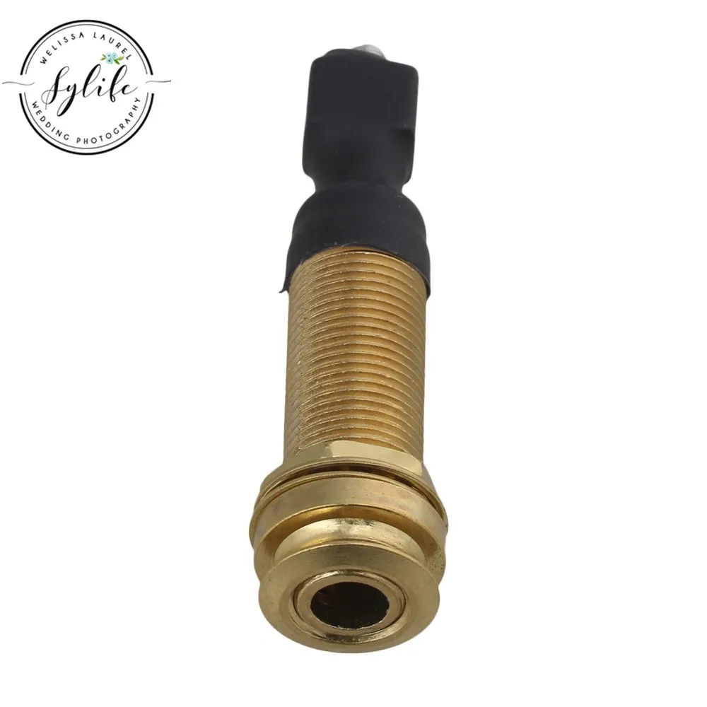 

6.35MM Golden Plastic Pickup Jack Socket 2.5MM Hole for Acoustic Guitar