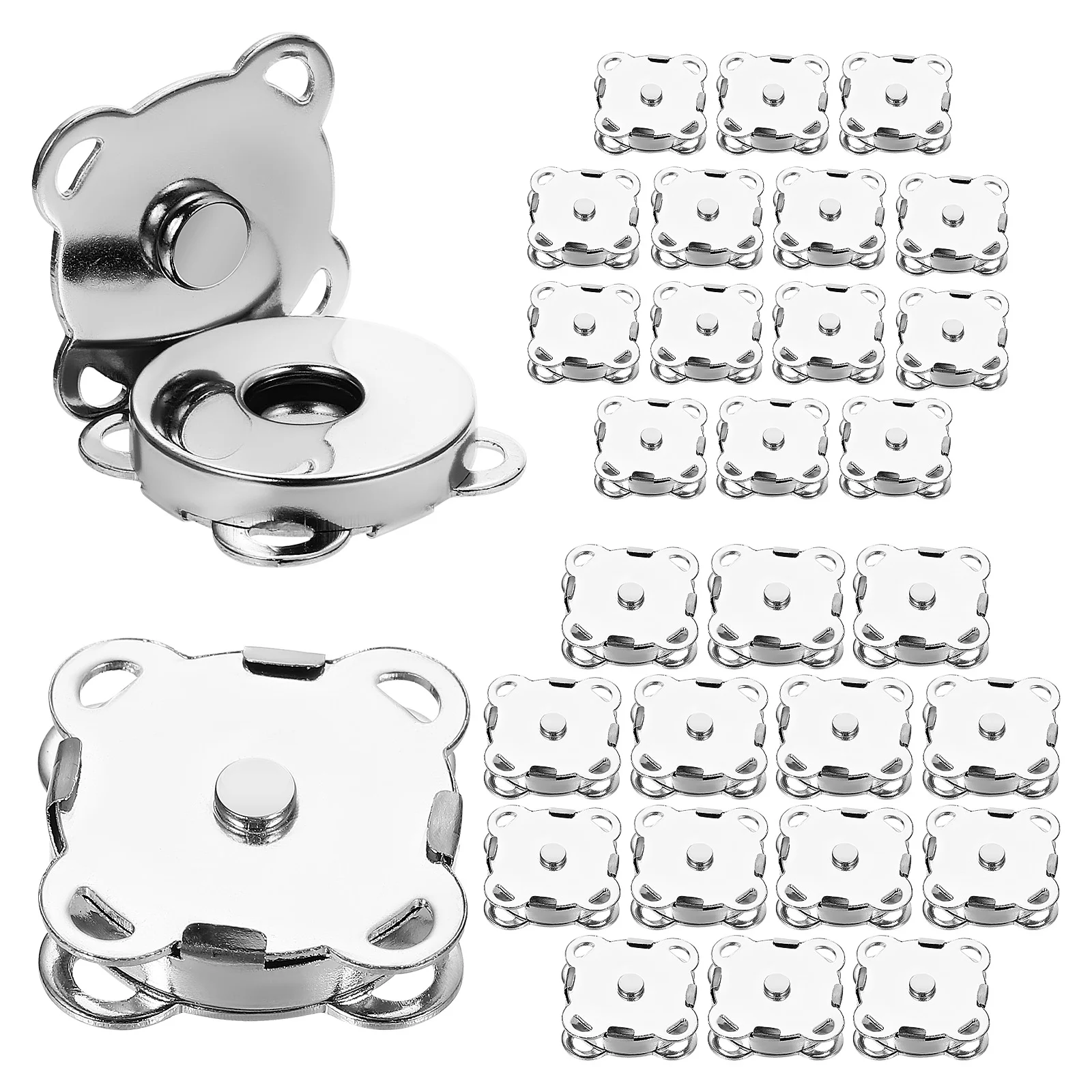 

30 Pcs Wallet Magnetic Buttons For Bags Purse Clasp Snaps Alloy Sew Clothing Clothes Sewing Magnets Closures Purses