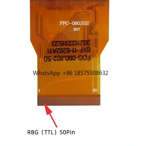 Фото 9-дюймовый RGB 50P SH090JGI50 SH090JGI60 1024 * 600 IPS-дисплей с полным углом обзора, высокой яркостью 450 нит, для наружного применения, с широким температурным диапазоном, ЖК-экран №2