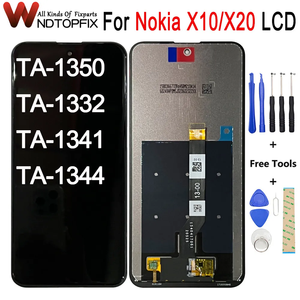 

6.67" For Nokia X10 LCD TA-1350 TA-1332 Display Touch Screen Digitizer Assembly Replace For Nokia X20 LCD TA-1341 TA-1344 Screen