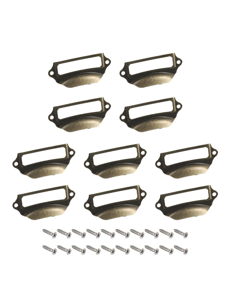 Этикетка с ручкой для домашнего шкафа ящика файлов рамка в стиле ретро винты