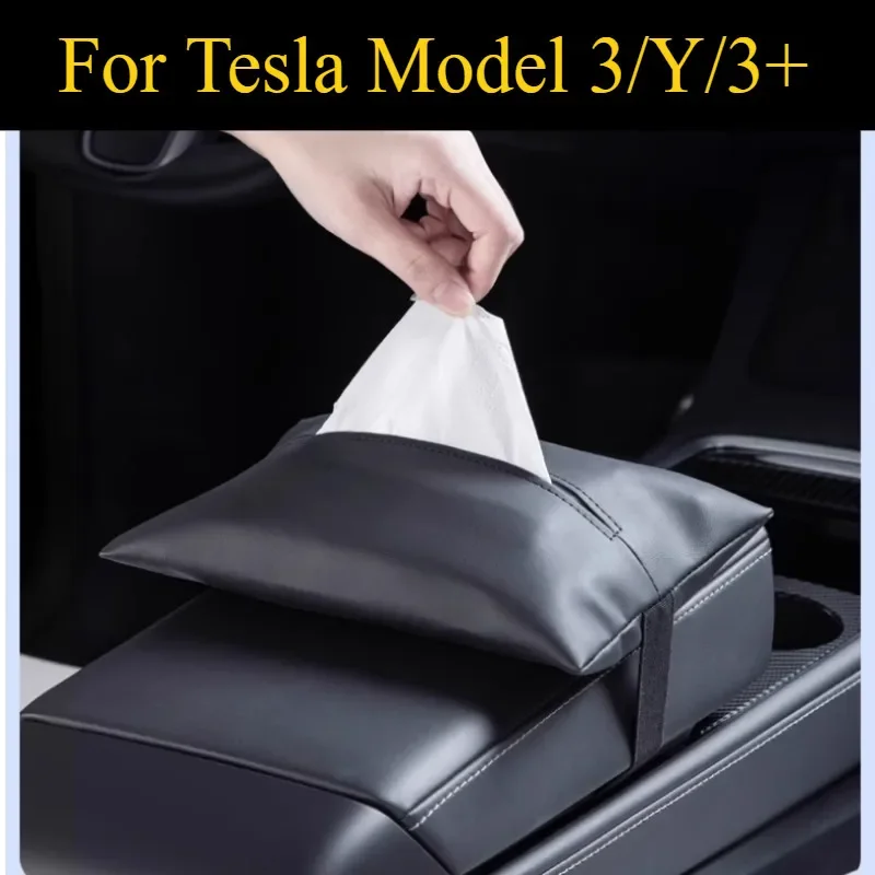 Para Tesla Modelo 3/Y/3 + Caixa De Tecido Do Carro Gaveta Escondida Pendurado Decoração Interior Acessórios