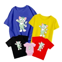 gelatoni disney t shirts funny comfy kids short sleeve baby girl boy baby romper family matching adult unisex casual hot sell