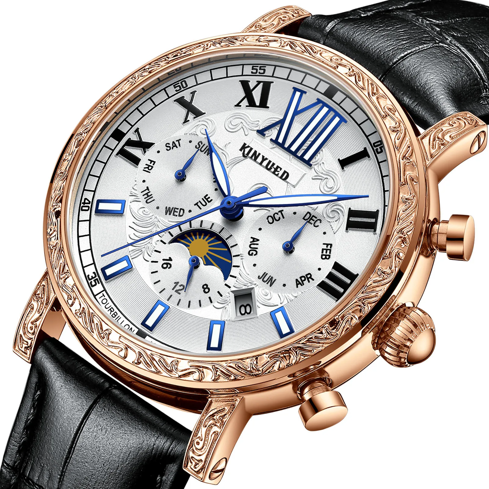 

Men's Hollow Automatic Mechanical Multi-Function Watch Classic Business Men's Watch Popular Watch Men