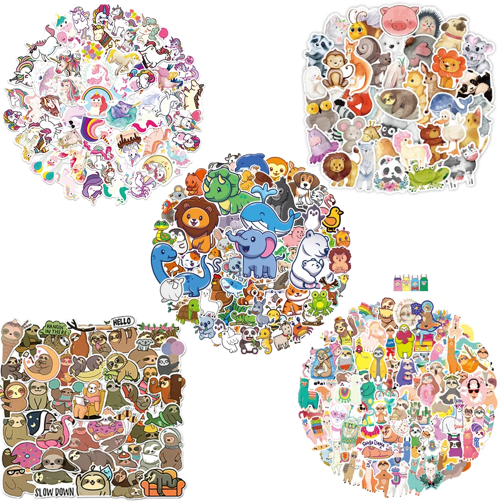 

50/65/80Pcs Cute Animal Space Vsco Graffit Stickers for Water Bottle Laptop Waterproof Aesthetic Vinyl Stickers for Kids Teens