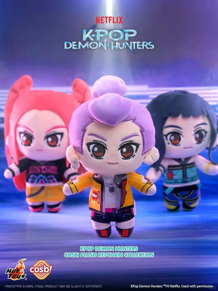 Фото Коллекционная загадочная игрушка-брелок Hot Toys KPop Demon Hunters HUNTR X Cosbi (слепая коробка) — Руми, Мира, Зои — подарок для фанатов №3