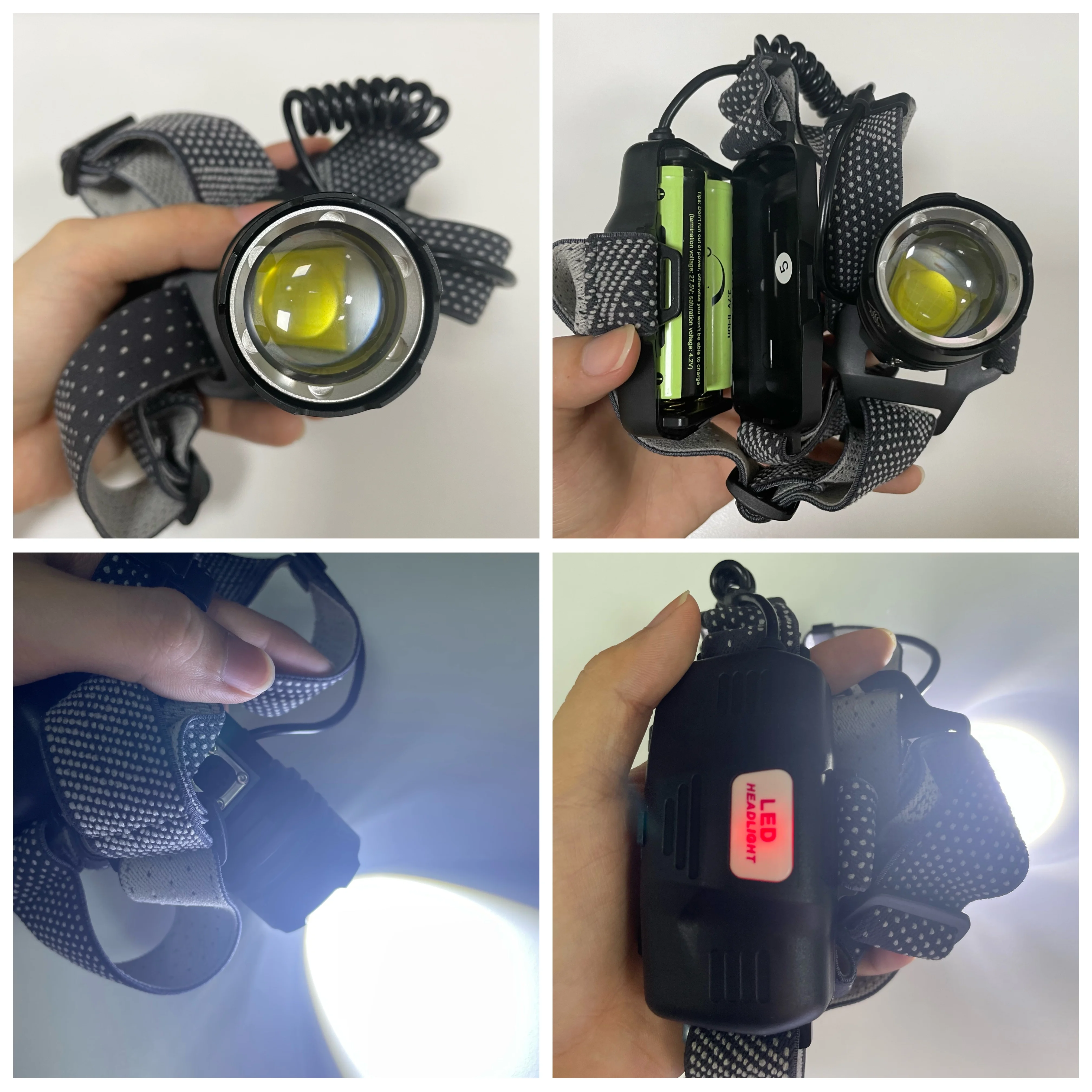 XHP220 Powerful Headlamp 18650 High Power XHP90 LED Headlight Head Flashlight Rechargeable Head lamp Lantern For Camping Fishing images - 4