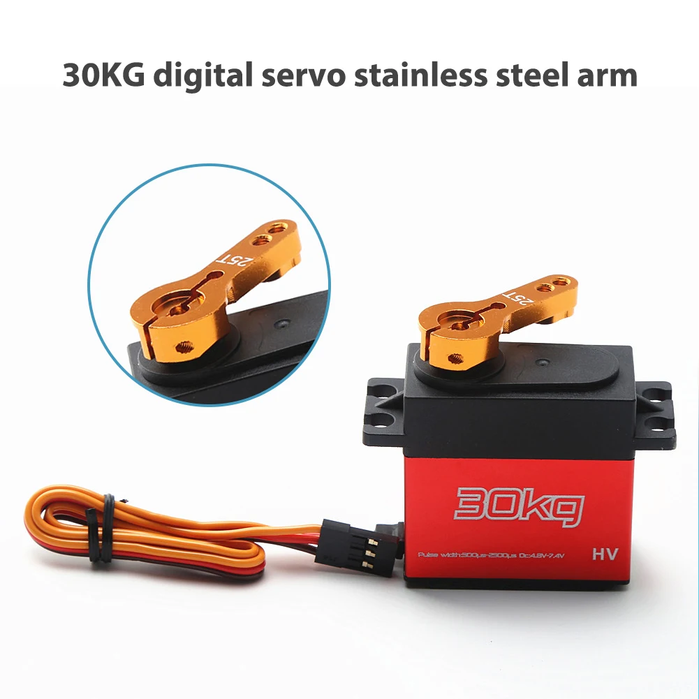 

Waterproof 30kg Servos 180 270 360 Degree Large Torque Digital Servo Metal Gears 25T Arm For RC Car Truck 1pc
