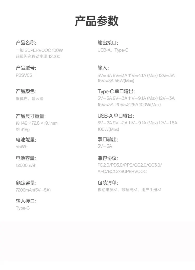 Power Bank 100 Вт 12000 мАч SuperVOOC PD 45 для ноутбука и планшета совместимый с OPPO Realme