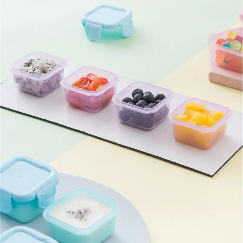 

Mini Storage Box Lunch Fresh Box Portable Food Packaging Anti-smell Can Be Refrigerated Heating Sealed Boxes Home Storage