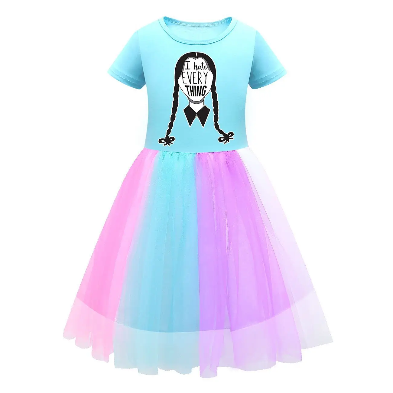 Детские платья для девочек средней длины принцессы летняя одежда детский