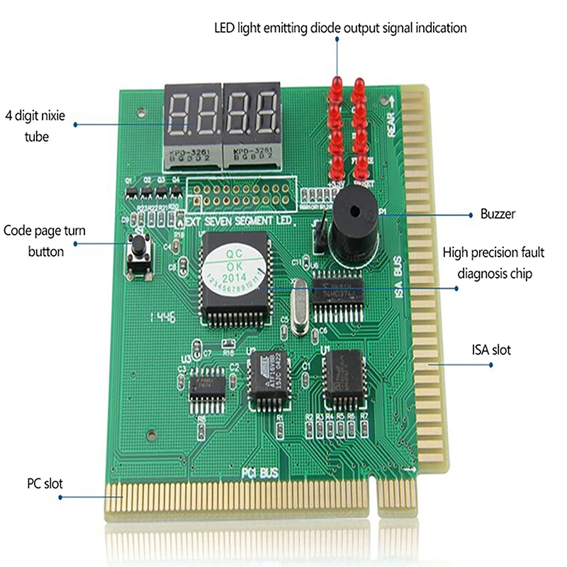 1 шт. тестер материнской платы PCI и ISA диагностический дисплей 4-значный ПК