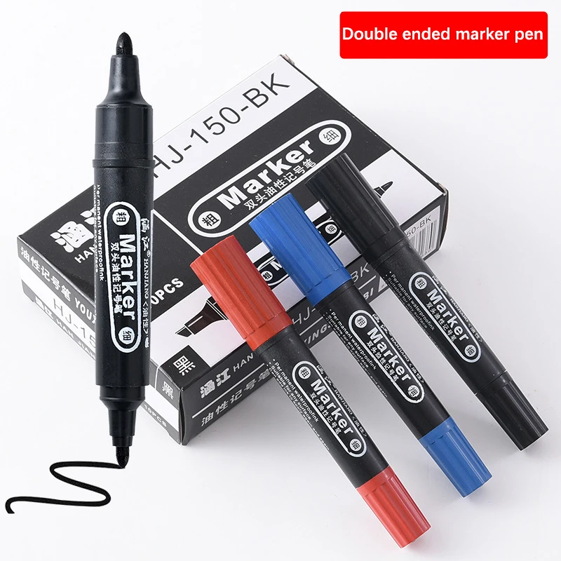 

Large Double-head Oily Marker Pen Big Head Pen Waterproof Thick Head Not Fade Marker Pen Art Office Supplies School Stationery