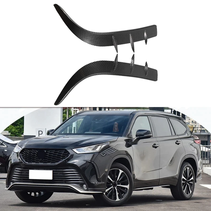 

Carbon Fiber Car Front Fog Lamp Frame Trim Cover Spoiler For Toyota CROWN KLUGER 2022