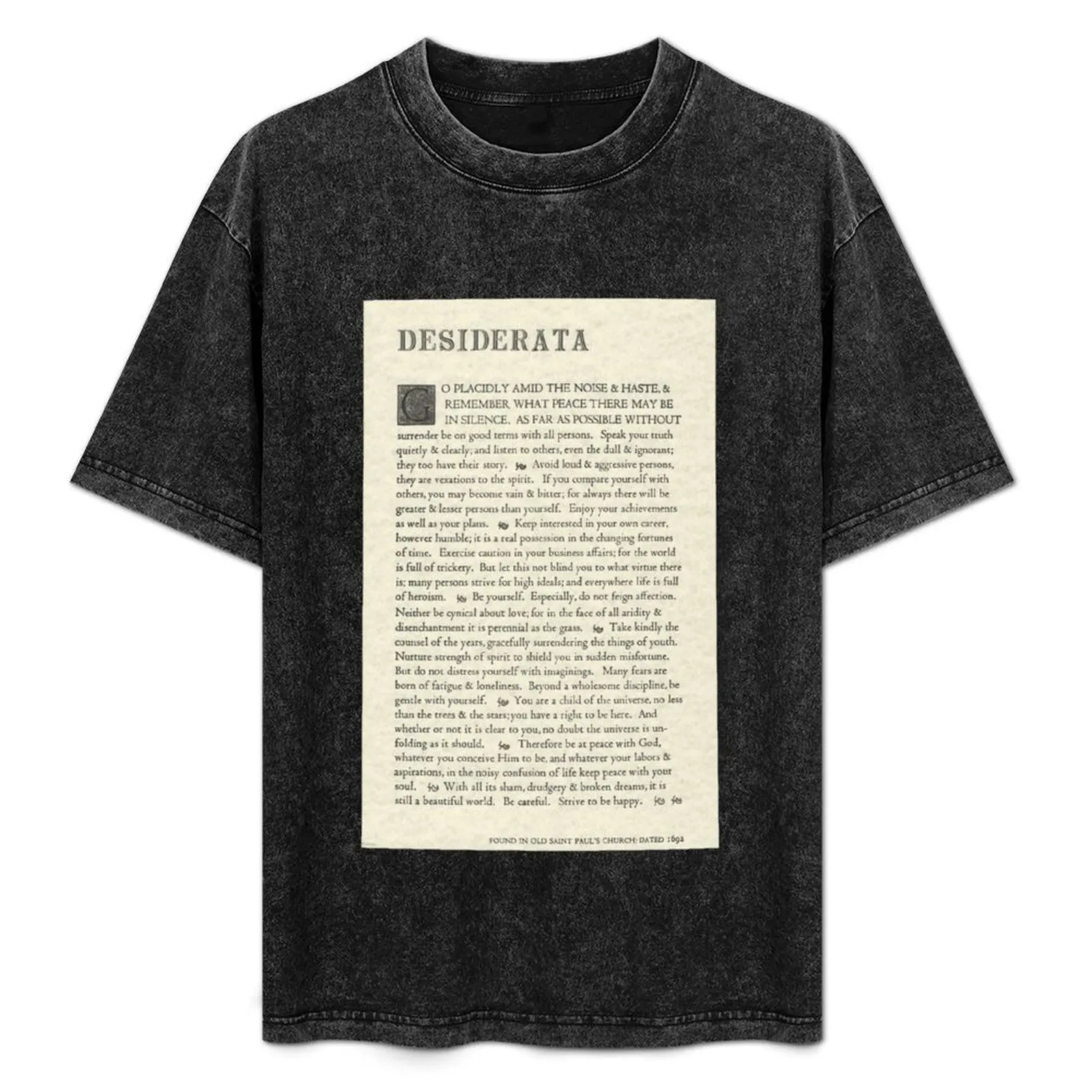 Оригинальный плакат Desiderata от Max Ehrmann забавные подарки летний топ спортивная