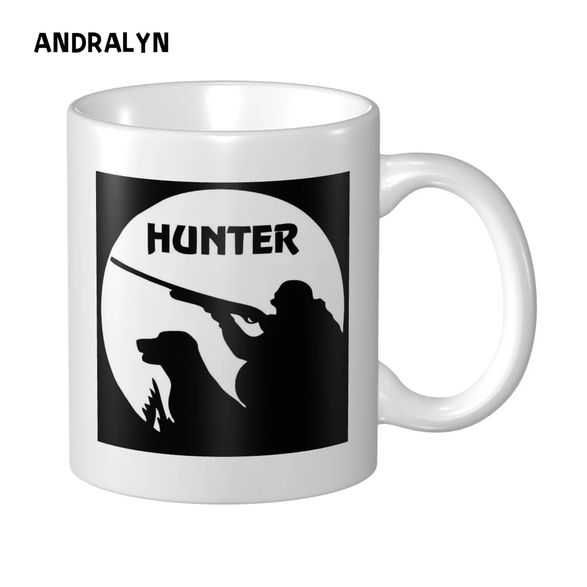 

Керамическая кружка с забавным принтом Hunter With Dog, 10 унций