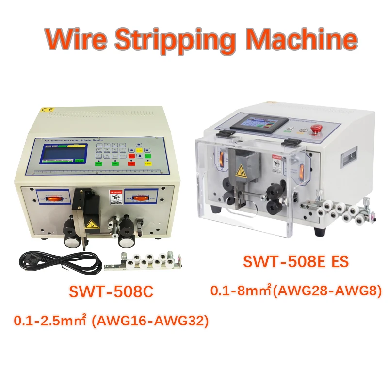 

SWT-508C Computer Strip Wire Machine 0.1mm-2.5m㎡ Automatic Wire Cutting Cable Crimping and Peeling from 0.1 To 8mm SWT-508E