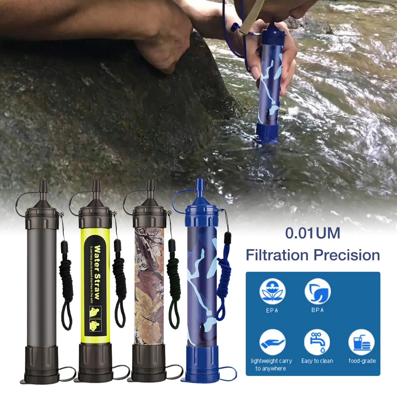 

Кемпинговый фильтр для воды, оборудование для выживания, личные технические принадлежности, туристические аксессуары, наборы бутылок