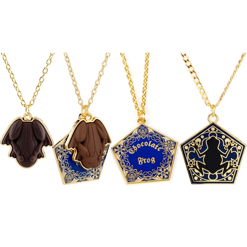 

ZXMJ Модные ожерелья с бирками Шоколадная лягушка Волшебные ожерелья с подвесками для женщин Тенденция Школьная бирка Ожерелье Креативные ц...