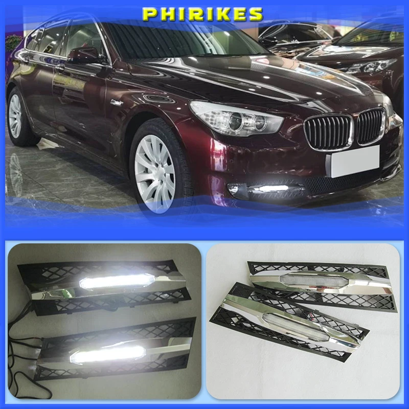 

Для BMW 5 серии GT 535i 550i 2010 2011 2012 2013 дневной свет автомобильная светодиодная противотуманная фара крышка DRL дневные ходовые огни