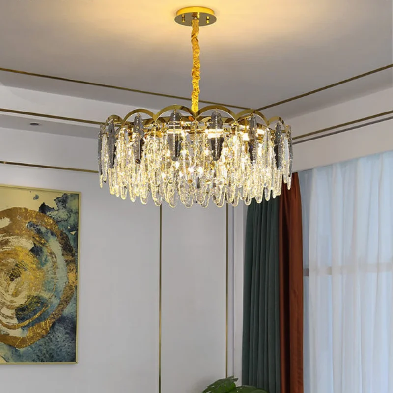 

Современная высококлассная фотолюстра, роскошная хрустальная лампа, овальная лампа для гостиной, столовой, виллы, креативная модная люстра для спальни