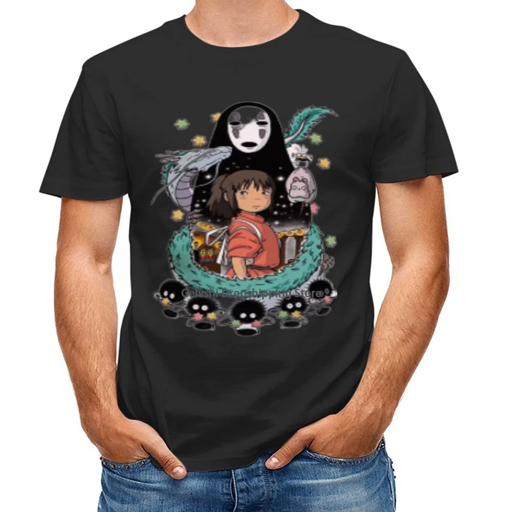 

Spirited Away T shirt Men Women Fashion Cotton T-shirt Kid Hip Hop Tops Tee Boys Girl Tshirt Unisex Camiseta Anime Totoro Top