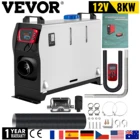 VEVOR 8 кВт 12 В Дизельный подогреватель воздуха все в одном 1 отверстие для воздуховыпускного отверстия с ЖК-выключателем и пультом дистанционного управления для RV, грузовика, автобуса, автомобиля, внедорожника, фургона