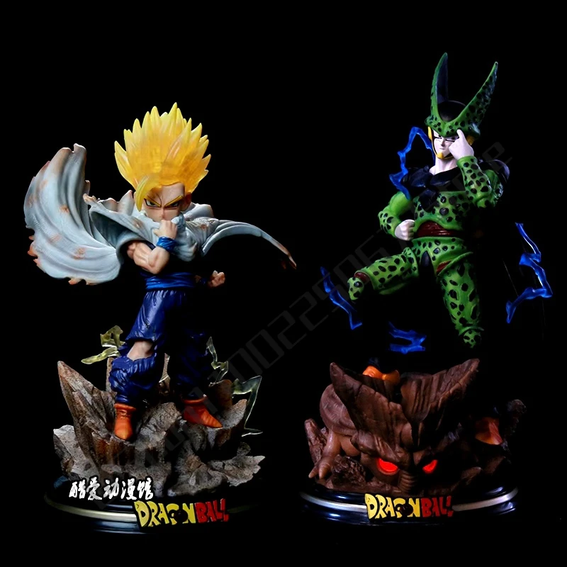 Горячая фигурка героя аниме Драконий Жемчуг Сын Гоган и Целл статуэтка Сон с Led-подсветкой ПВХ модель игрушки коллекция для детей подарок.