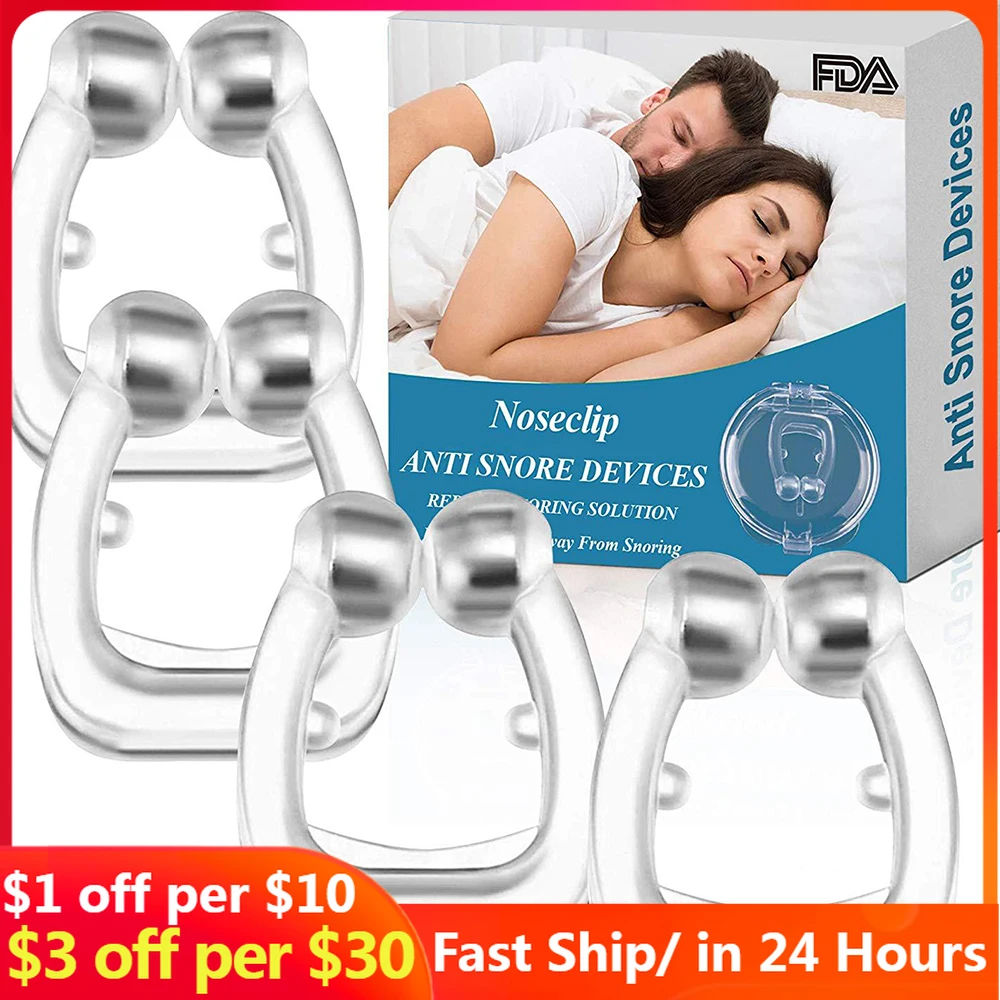 

1pcs Transparent New Clipple Silicone Magnetic Anti Snore Stop Snoring Nose Clip Sleeping Aid Silicone And Magnetic