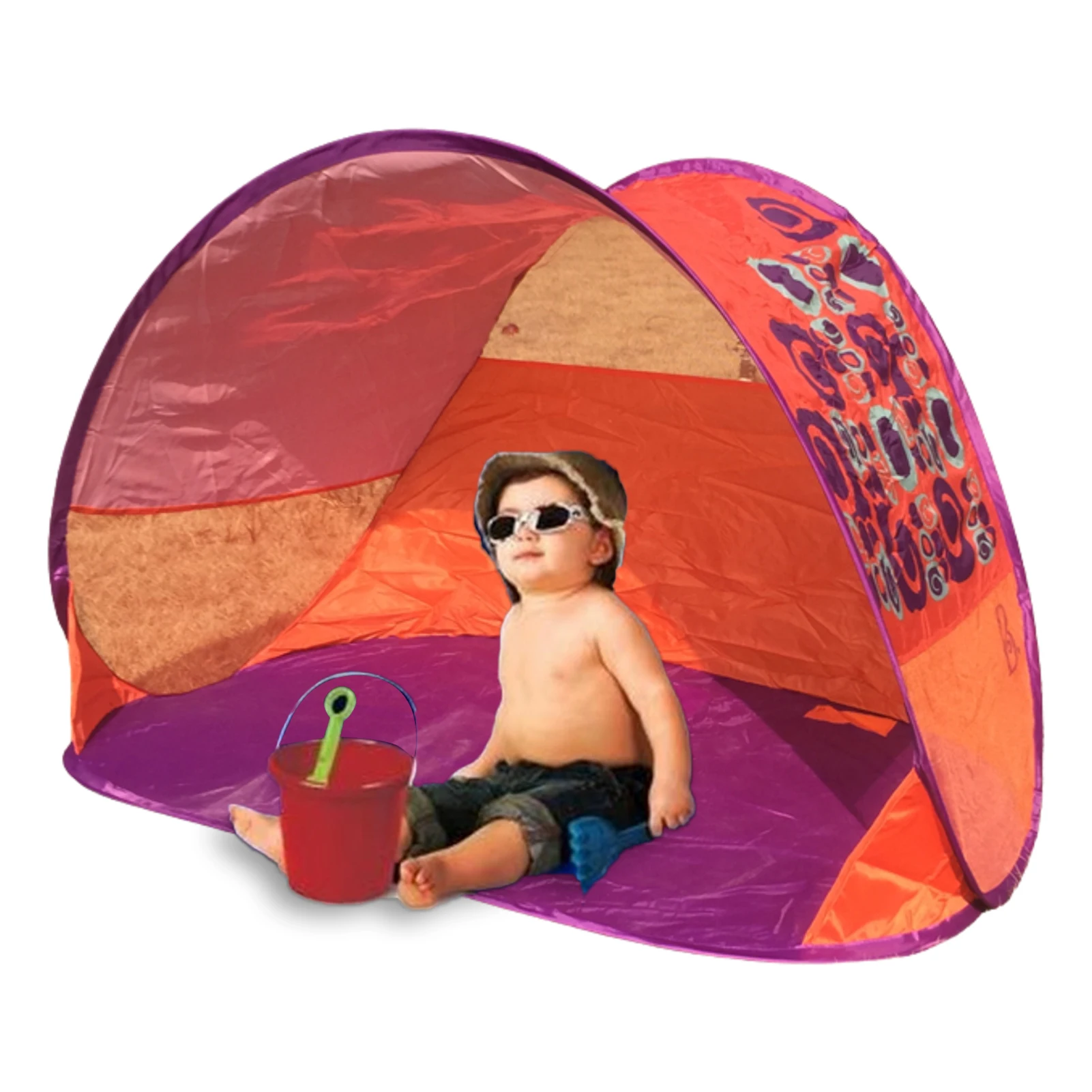 

Toddler Pop Up Beach Tent Portable Beach Pop Up Tent For Kids & Toddlers Ages 1-6 UV Protection Babies Outdoor Beach Shade Tent