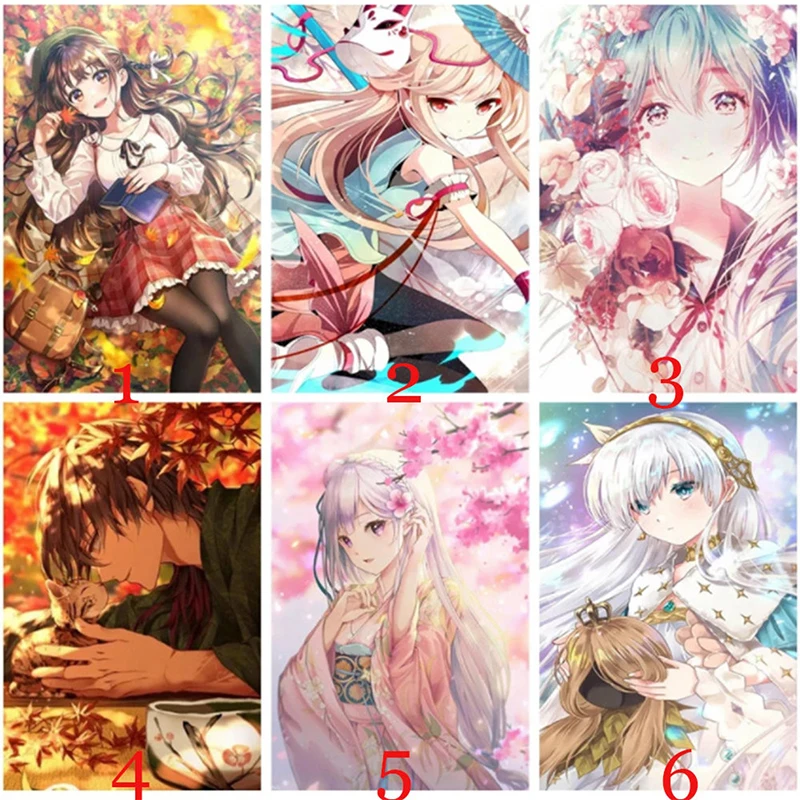 

5D DIY Cartoon Anime Girl Diamond Painting Full Drill Embroidery Cross Stitch Needlework Mosaic Home Decor Craft Gift